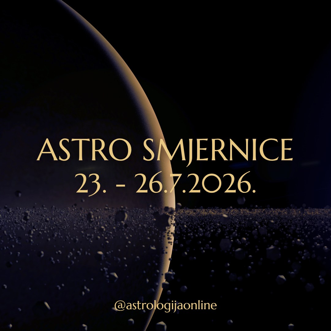 Astro smjernice: 23.-26.7.2026.

📅 23.7. ☿️♋➡️ Merkur kreće direktno
Merkur je stacionaran - završava period zastoja, nesporazuma i preispitivanja.
Polako će se razjašnjavati situacije i nalaziti rješenja za probleme koji su vas pratili.
Pripazite, kad Merkur mijenja smjer, to su dani najveće konfuzije. Sve što morate potpisati, kupiti i iskomunicirati učinite od 25.7.

📅 24.7. ☿️♋ Merkur sekstil ♀️♍ Venera
Komunikacija je ugodna, lakše izražavate osjećaje, ideje i želje, a razgovori mogu donijeti pomirenja ili nova rješenja.
Dan je dobar za ljubavne susrete, kreativnost, pregovore i sve gdje je važna diplomacija i dobra komunikacija.

📅 25.7.
🌙♐ Mjesec u Strijelcu jača želju za kretanjem, promjenom i novim iskustvima. Kratko će biti u opoziciji s ♂️♊ Marsom što pojačava nestrpljenje, impulzivnost i potrebu za brzom akcijom.
Ako osjetite želju za putovanjem, izlaskom iz rutine ili učenjem nečeg novog, poslušajte to, ali ne budite brzopleti.

🔙🔱♈ Neptun sekstil 🔙♇♒ Pluton
Ovo je rijedak aspekt koji podržava duboke ali postupne promjene. Donosi mogućnost unutarnje transformacije, jača intuiciju, i pomaže u sagledavanju dugoročnih ciljeva.
Lakše prepoznajete što treba otpustiti kako biste stvorili prostor za nešto novo i kvalitetnije.

Aspekt je dobar za psihološki i duhovni razvoj, istraživanje skrivenih potencijala, i rad na projektima za koje je potrebna vizija, strpljenje i dugoročan pristup.
Nije nagao ni dramatičan, ali njime započinju procesi koji u idućim mjesecima donose značajnije promjene. Vodite se intuicijom i unutarnjim osjećajem, ali ostanite praktični i postupno uvodite promjene.

📅 26.7. 🔙🪐♈ Saturn kreće retrogradno
Preispitivanje struktura, odgovornosti i temelja koje ste gradili proteklih 5 mjeseci...
Što funkcionira, a što treba promjene ili dodatno učvršćivanje?

Mjesečevi čvorovi prelaze na os ♒ Vodenjak – ♌ Lav, započinje novo karmičko razdoblje i otvara se put sezoni pomrčina. Fokus se pomiče prema zajedništvu, suradnji i doprinosu zajednici.
U idućih 18 mjeseci otvaraju se nova životna poglavlja...

∞
#AstrologijaDunjaFucak #AstrologijaOnline #Astrologija #AstroPrognoza #AstroSmjernice