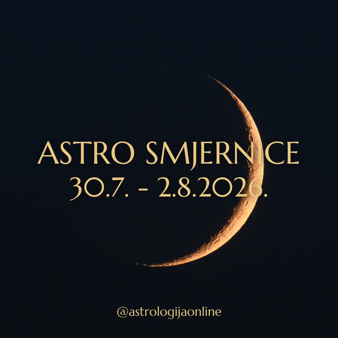 Astro smjernice: 30.7.-2.8.2026.

📅 30.7.
Dan nakon 🌕♒ punog Mjeseca i konjunkcije ☀️♌ Sunca i ♃♌ Jupitera donosi priliku da sagledate rezultate odluka koje ste donijeli prethodnih dana. Energija se još uvijek širi i otvara prostor za razvoj novih ideja, nastavak pregovora i razradu planova.
Ako vam treba više vremena da biste donijeli odluku ili želite razraditi projekt, ovaj dan iskoristite za planiranje i organizaciju. Ne žurite, ono što sad započinje puni potencijal će pokazati u narednim tjednima.

📅 31.7.
🌙♓ Mjesec je u Ribama i energija se smiruje i usmjerava vas prema unutra, odmoru i intuiciji.
Povucite se iz užurbanog ritma, sagledajte sve što se događalo, i povežite se s vlastitim osjećajima.
Mnoge situacije će sad postati jasnije, kad se emocionalna napetost počne smanjivati.
Posvetite se sebi, kreativnosti, i onome što vas opušta i vraća unutarnju ravnotežu.

📅 1.8.
Počinje mjesec pomrčina, ali početak neće biti buran.
🌙♓ Mjesec je i dalje u Ribama – napunite se energijom, završavajte započete poslove i osluškujte vlastitu intuiciju.
Uskoro će se tempo dosta ubrzati, zato iskoristite ovaj miran dan i kvalitetno se pripremite za promjene koje dolaze.

📅 2.8.
🌙♓ Mjesec je većinu dana u praznom hodu, a sutra ⚷♉ Kiron kreće 🔙 retrogradno zbog čega se osjeća potreba za povlačenjem i usporavanjem.
Nije dobar dan za pokretanje važnih projekata ili donošenje velikih odluka jer će okolnosti tijekom sljedećih dana tražiti dodatne prilagodbe.
Ovo je dan za odmor, boravak u prirodi, uz vodu, ili ono što vam pomaže da se dovedete u emocionalnu ravnotežu.
Mnogi od vas će promišljati o vlastitim ranama, iskustvima i iscjeljenju.
Intuicija je jaka, a odgovori koje tražite mogu doći kroz tišinu, odmak od svakodnevnih obveza i povezivanje sa sobom.

∞
#AstrologijaDunjaFucak #AstrologijaOnline #Astrologija #AstroPrognoza #AstroSmjernice