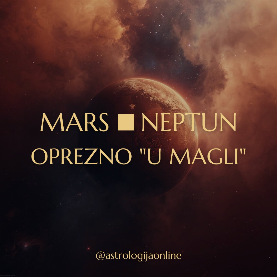 ♂️♐ Mars je u kvadratu s ♆♓ Neptunom do 16.12., egzaktno 14.12.

Ovo će raspršiti fokus i umanjiti energiju. Povećava se sklonost idealizacije ljudi, planova, i vlastitih kapaciteta.
Lako ćete donositi krive procjene, situacije će biti nejasne, a drugi će prikrivati svoje stvarne motive.

Povećava se rizik od:
🚩 Financijskih gubitaka, zbog nepažnje ili obmane
🚩 Prijevara, krađa, manipulacija i nepouzdanih dogovora
🚩 Nesporazuma i impulzivnih odluka
🚩 Nezgoda na moru i uz vodu, kao i curenja informacija

Za što je aspekt dobar?
✔️ Kreativno ili inspirativno stvaranje bez ulaženja u financijske rizike
✔️ Duhovni i humanitarni rad, kao i za društvene ciljeve
✔️ Filozofsko i simboličko proučavanje borilačkih vještina

Nije dobar za:
❌ Važne nove poslovne pothvate i ulaganja
❌ Uzimanje kredita, velike kupnje, posudbe, kao ni za davanje zajmova
❌ Rješavanje konflikata s autoritetima – odgodite to za kasnije
❌ Putovanja na vodi

⚠️ Oprezno s alkoholom i lijekovima, hranom (opasnost od trovanja), i rizičnim fizičkim aktivnostima. Nek vam prioritet budu odmor i vaš imunitet.
⚠️ Provjeravajte informacije, postavljajte jasne granice i budite transparentni. U nejasnim situacijama – razumno, i po zakonu.

Mars ♂️♑ će ući u Jarca 15.12., i to će olakšati fokusiranje i konstruktivnije ulaganje energije u ostatku mjeseca.

∞
#AstrologijaDunjaFucak #AstrologijaOnline #Astrologija #Astrology #DnevniHoroskop #DnevniTranziti #Aspekti #Aspects #DailyTransits #AstroPrognoze #AstroPrognoza #AstroloskePrognoze #AstrologijaHoroskop #HoroskopDanas #MarsUStrijelcu #MarsUStrelcu #NeptunURibama #MarsKvadratNeptun #MarsNeptun #MarsInSagittarius #NeptuneInPisces #MarsSquareNeptune #MarsNeptune