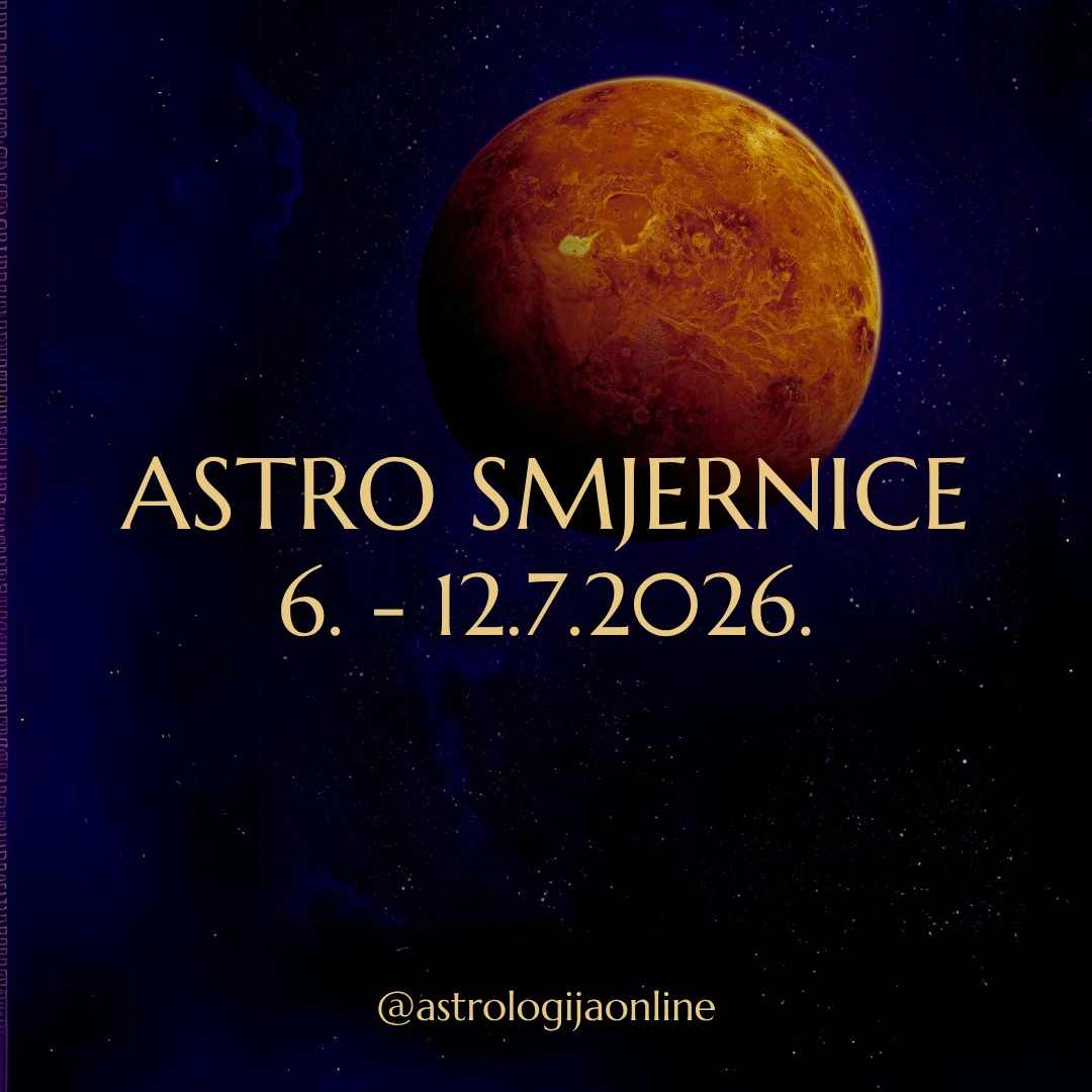 Astro smjernice: 6.-12.7.2026.

📅 6.7. ☀️♋ Sunce kvadrat 🪐♈ Saturn
Napetost, pritisak i ograničenja – onaj osjećaj da vas okolnosti ili drugi ljudi stavljaju na kušnju.
Iako aspekt donosi prepreke i usporavanje, potiče vas da izađete iz ustaljenih obrazaca i isprobate drugačiji pristup.
Teško će biti održavati status quo jer je potreba za promjenom jača nego inače.

📅 7.7. 🔙🔱♈ Neptun kreće retrogradno (cca idućih 5 mjeseci)
Za razliku od većine retrogradnih planeta, ovaj tranzit donosi veću jasnoću i polako uklanja iluzije koje vas prate neko vrijeme.
Padaju ružičaste naočale, a situacije, ljudi i odnosi pokazuju svoje pravo lice.
Usprkos razočaranjima, dugoročno donosi realniji pogled na život i bolje odluke.

📅 8.7. 🌙♈ Mjesec je većinu dana u Ovnu, a tijekom večeri je u praznom hodu.
Osvijestite svoje istinske želje i ostavite iza sebe ono što više nema svrhu ili vas više ne ispunjava.

📅 9.7. ♀️♍ Venera u Djevici
Praktičnost, jednostavnost i detalji.
Ljubav se pokazuje djelima, a ne riječima, kroz brigu, pomoć i svakodnevne sitnice.
Imate potrebu davati savjete ili popravljati ono što mislite da je pogrešno, ali pričekajte da vas pitaju za mišljenje kako kritika ne bi bila krivo shvaćena.

📅 10.7. ♀️♍ Venera trigon ⚷♉ Kiron
Iscjeljenje odnosa, pomirenje i emocionalni oporavak.
Lakše pokazujete nježnost, razumijevanje i spremnost na suradnju.
Dan je dobar za razgovor, rješavanje nesporazuma i obnavljanje narušenih odnosa. Otvorenost i iskrenost mogu donijeti vrijedne promjene.

📅 11.7. 🌙 ♊ Mjesec u Blizancima
Znatiželja, komunikacija, potreba za druženjem, razmjena ideja, učenje nečeg novog, i inspiracija kroz razgovore s drugima.
Dan je dobar za kraća putovanja, susrete i aktivnosti koje će vas mentalno rasteretiti.

📅 12.7. 🔙☿️♋ Merkur konjunkcija ☀️♋ Sunce
Aspekt donosi veću jasnoću, pomaže povezati događaje iz proteklih tjedana i razumjeti što treba mijenjati ili dovršiti.
Obratite pažnju na detalje, mogu dati odgovore koje tražite ili pomoći riješiti probleme koji su vas pratili u retrogradnom periodu.

∞
#AstrologijaDunjaFucak #AstrologijaOnline #Astrologija #AstroPrognoza #AstroSmjernice