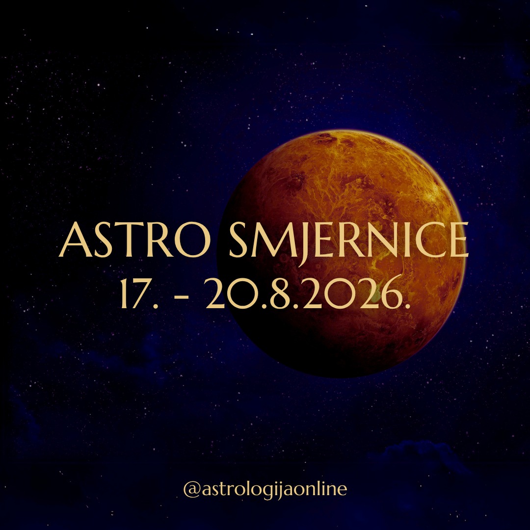 Astro smjernice: 17.-20.8.2026.

📅 17.8.
♂️♋ Mars kvadrat 🔙🔱♈ Neptun
Osjećaj nesigurnosti, nejasnog smjera ili situacije gdje nisu poznate sve činjenice.
Moguće su pogrešne procjene, nejasni dogovori, kašnjenja, ljudi koji ne pokazuju svoje stvarne namjere.
Oprez u financijama, a svaku važnu informaciju provjerite.

☿️♌ Merkur trigon 🔙🪐♈ Saturn
Istovremeno, aspekt donosi stabilnost i zdrav razum, i pomoći će vam da lakše razlikujete činjenice od pretpostavki, i da donesete racionalne odluke.
Iskoristite ga za planiranje, administraciju, ozbiljne razgovore i dugoročne poslovne planove.

♀️♎ Venera sekstil ♃♌ Jupiter
Aspekt donosi dodatnu podršku.
Društveni kontakti, poslovni pregovori, financijska pitanja i odnosi s ljudima mogu se razvijati u pozitivnom smjeru.
Moguće su i prilike, nova poznanstva i osjećaj da se neke stvari napokon počinju otvarati.

📅 18.8.
I dalje se osjeća utjecaj ♀️♎ Venere i ♃♌ Jupitera pa dan može donijeti više optimizma, podrške i razumijevanja u odnosima.
Dobar je za kupovinu, pregovore, edukaciju, kreativnost i kontakte s ljudima iz inozemstva.
Ipak, zbog aktivnog kvadrata ♂️♋ Marsa i 🔙🔱♈ Neptuna nemojte donositi zaključke isključivo na temelju obećanja ili prvog dojma.

📅 19.8.
Neke situacije dobivaju konture. Ono što se pokrenulo tijekom 🌑♌ pomrčine Sunca pokazuje prve rezultate.
Ako ste u posljednjih par dana dobili novu ideju ili pokrenuli važan proces, sad ćete lakše procijeniti ima li dovoljno potencijala za razvoj. Ovo je period akcije, ali i provjere realnosti.

📅 20.8.
Prva četvrt 🌙 Mjeseca na 27° ♏ Škorpiona aktivira ♅♊ Urana i stvara napetu konfiguraciju koja može ukazati na propuste ili pogreške u vezi planova koje ste postavili prethodnih tjedana.
Ako su vam ciljevi preambiciozni ili je plan nerealan, to sad postaje vidljivo. Neki od vas će mijenjati strategiju, a drugi dobiti informacije koje će vas prisiliti da se prilagodite okolnostima.
Iako može biti neugodno, sad imate priliku ispraviti pogreške prije nego situacija postane ozbiljna.
Sve što se dogodi promatrajte kao važan signal za buduće odluke.

∞
#AstrologijaDunjaFucak #AstrologijaOnline #Astrologija #AstroPrognoza #AstroSmjernice