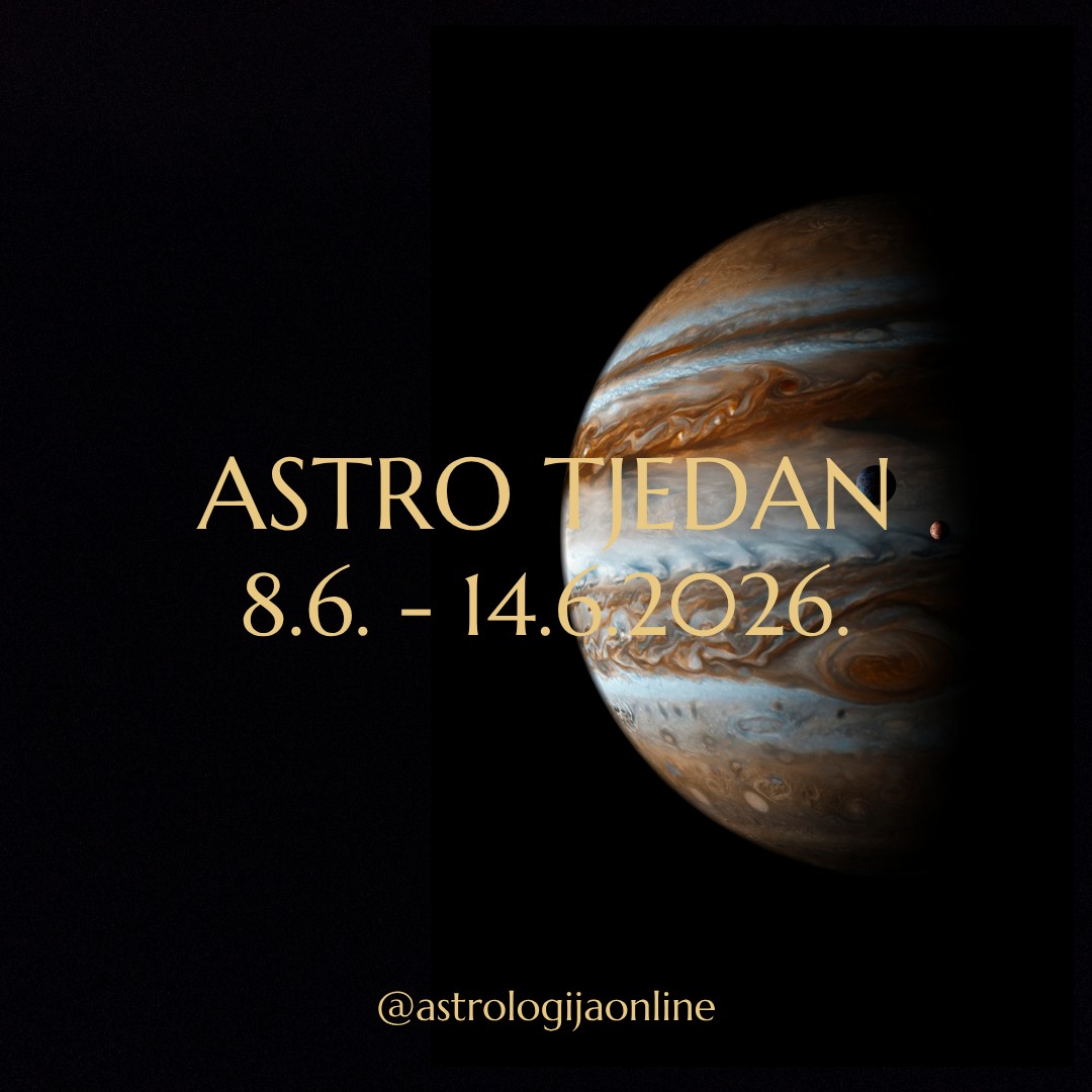 Astro tjedan: 8. - 14.6.2026.

📅 8.6.
Otpustite ono što više nema svrhu, i nemojte se vraćati u prošlost ili držati starih obrazaca, već stvorite prostor za novo.
🌙♓ Mjesec je u harmoničnom aspektu s ♀️♋ Venerom i ♃♋ Jupiterom – odmarajte, uživajte i družite se s onima koji vas pune pozitivnom energijom.

📅 9.6. ♀️♋ Venera konjunkcija ♃♋ Jupiter
Ljubav, prijateljstvo, suradnja, financije - dobivaju jaku podršku.
Izvrstan dan za važne razgovore, dogovore, druženja i jačanje postojećih odnosa.
Na financijskom planu nove prilike, ili rješenje za nešto što vas dugo muči. Budite otvoreni za nove prijedloge, ali ostanite realni.

📅 10.6. ☿️♋ Merkur kvadrat 🪐♈ Saturn
Još je jak utjecaj Venere i Jupitera, ali se osjeća i napetost, pa se stalno izmjenjuju sumnja i optimizam.
Informacije mogu biti nepotpune, ili trebaju dodatnu provjeru. Ako donosite važne odluke pazite na detalje i nemojte brzati sa zaključcima.
☀️♊ Sunce opozicija ⚸♐ Lilith – mogućnost pogrešnih procjena, manipulacija ili sukoba mišljenja.
Provjeravajte činjenice i nemojte da vas tuđa uvjerenja odvedu u krajnosti.

📅 11.6.
🌙♉ Mjesec ulazi u Bika, energija se smiruje i jača potreba za sigurnošću i praktičnim rješenjima.
Usporite tempo, posvetite se obitelji, domu ili ugodnim aktivnostima.
Male stvari mogu donijeti više zadovoljstva nego veliki planovi.

📅 12.6.
🌙♉ Mjesec i ♂️♉ Mars donose dodatnu motivaciju i odlučnost.
Dobro je za rad na projektima koji traže strpljenje, upornost i dosljednost.
Imat ćete osjećaj da možete napraviti konkretan iskorak, ali pripazite da ne preuzmete više nego što možete ispuniti.

📅 13.6. ♀️♌ Venera u Lavu
U ljubavi raste potreba za romantikom, pažnjom i iskrenim izražavanjem emocija.
Naglašena je kreativnost - izvrsno za umjetnički rad i samopromociju.
Ne povlačite se u pozadinu, pokažite što znate i možete.

📅 14.6.
Bliži se 🌑 mlad Mjesec u ♊ Blizancima i otvara se prostor za nove ideje, planove i mogućnosti.
Nemojte se zatvarati u vlastite misli i nepotrebno brinuti, budite fleksibilni i otvoreni za nova iskustva i razgovore, mogu vas odvesti u vrlo zanimljivom smjeru.

∞
#AstrologijaDunjaFucak #AstrologijaOnline #Astrologija #AstroPrognoza #AstroSmjernice